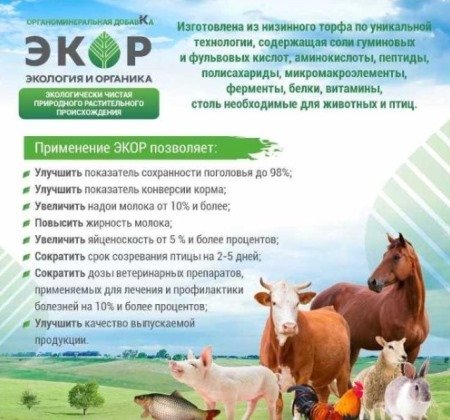 Кормовая добавка «ЭКОР-К» Кормовая добавка «ЭКОР-К»